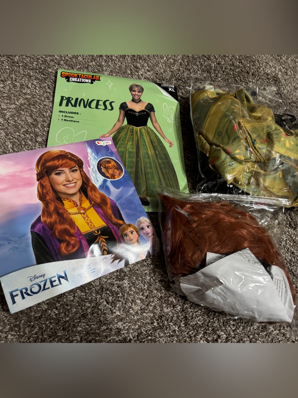 Disney Princess Anna Halloween Costume Dress AND Wig!